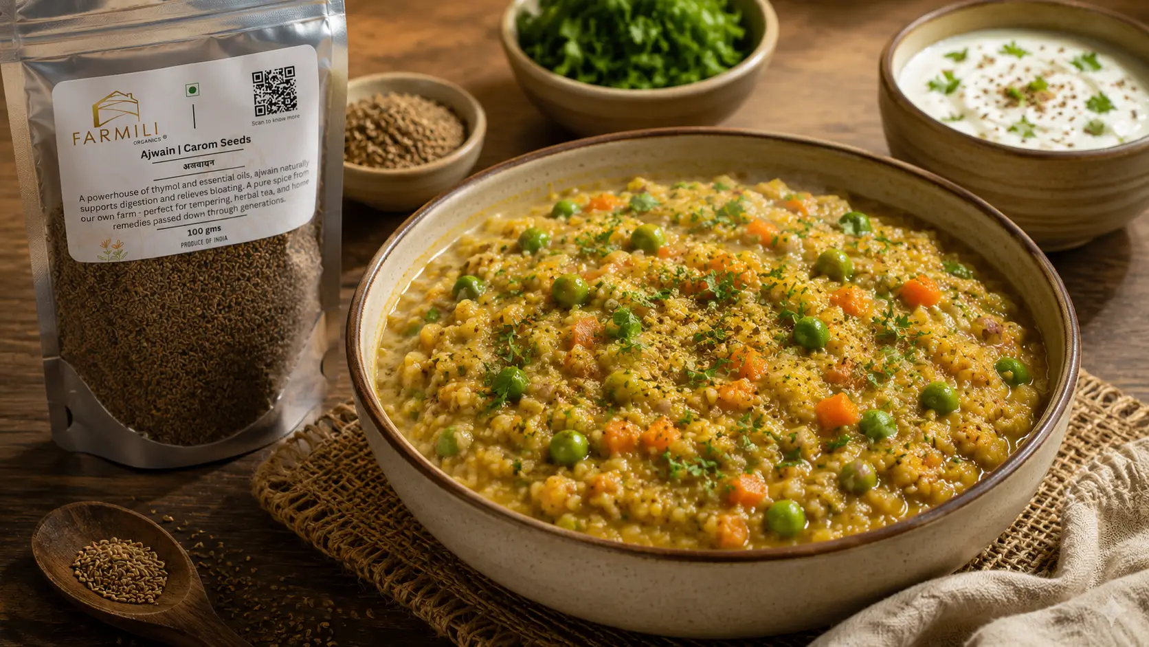 Ajwain Vegetable Comfort Khichda