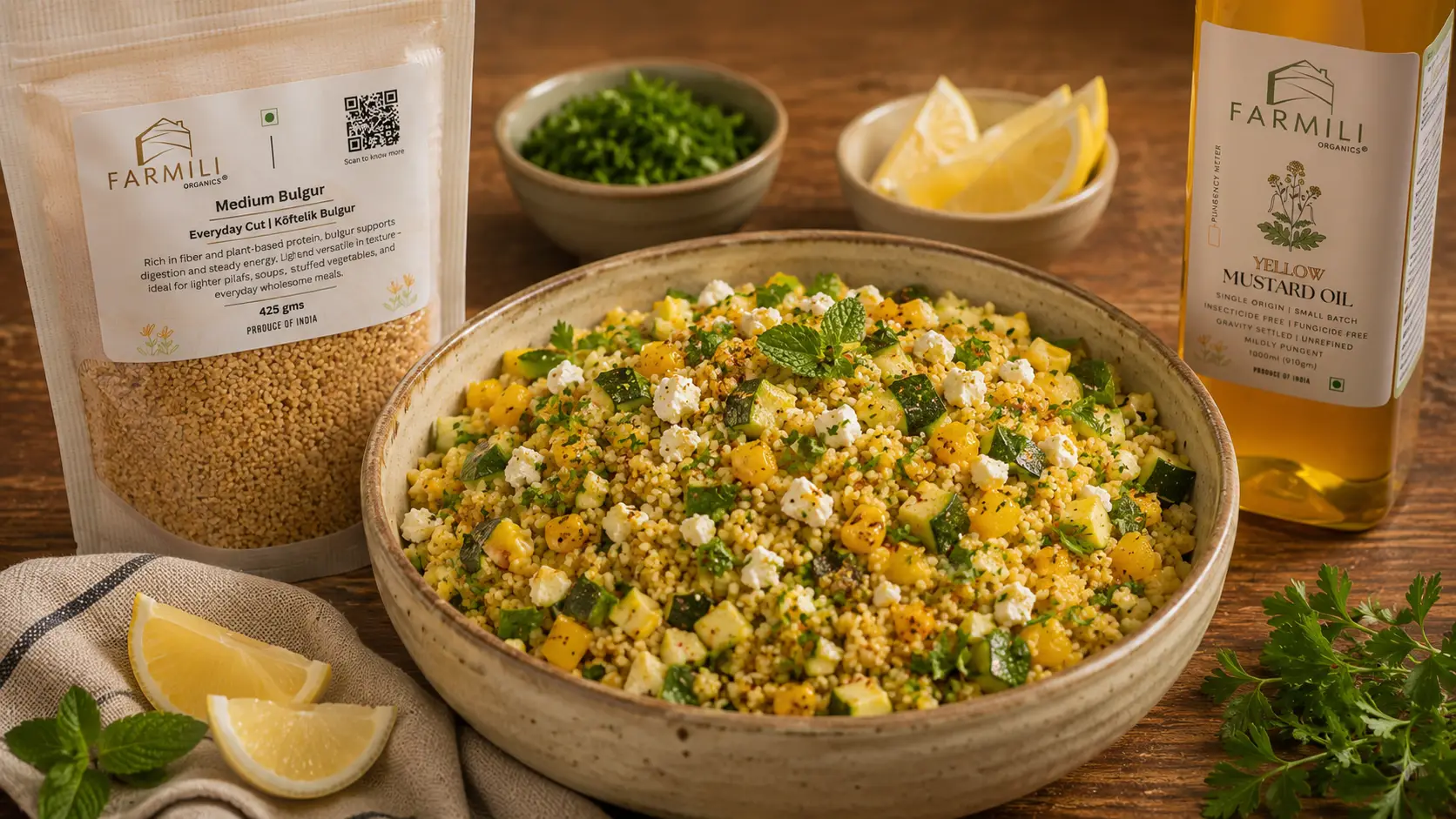 Lemon Herb Bulgur Bowl
