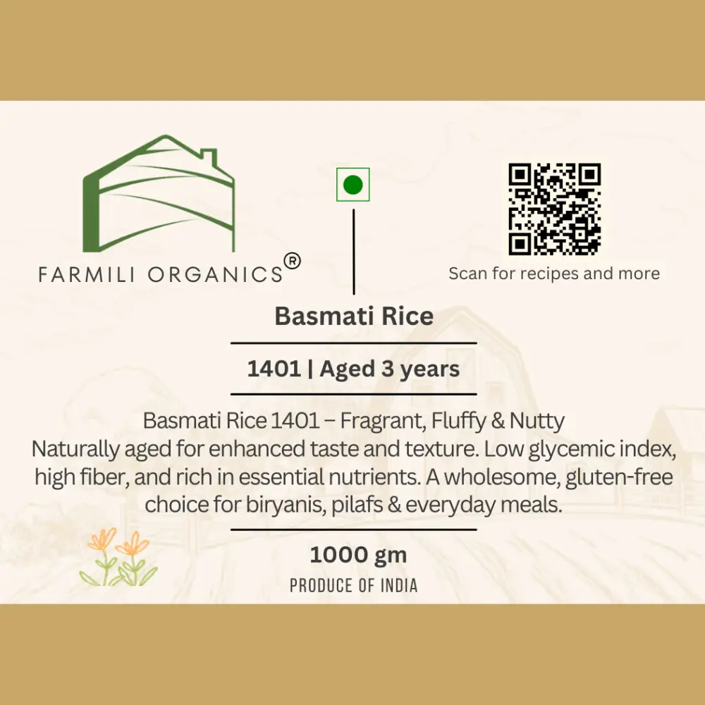 Pure Basmati Rice 1401 Aged 3 years